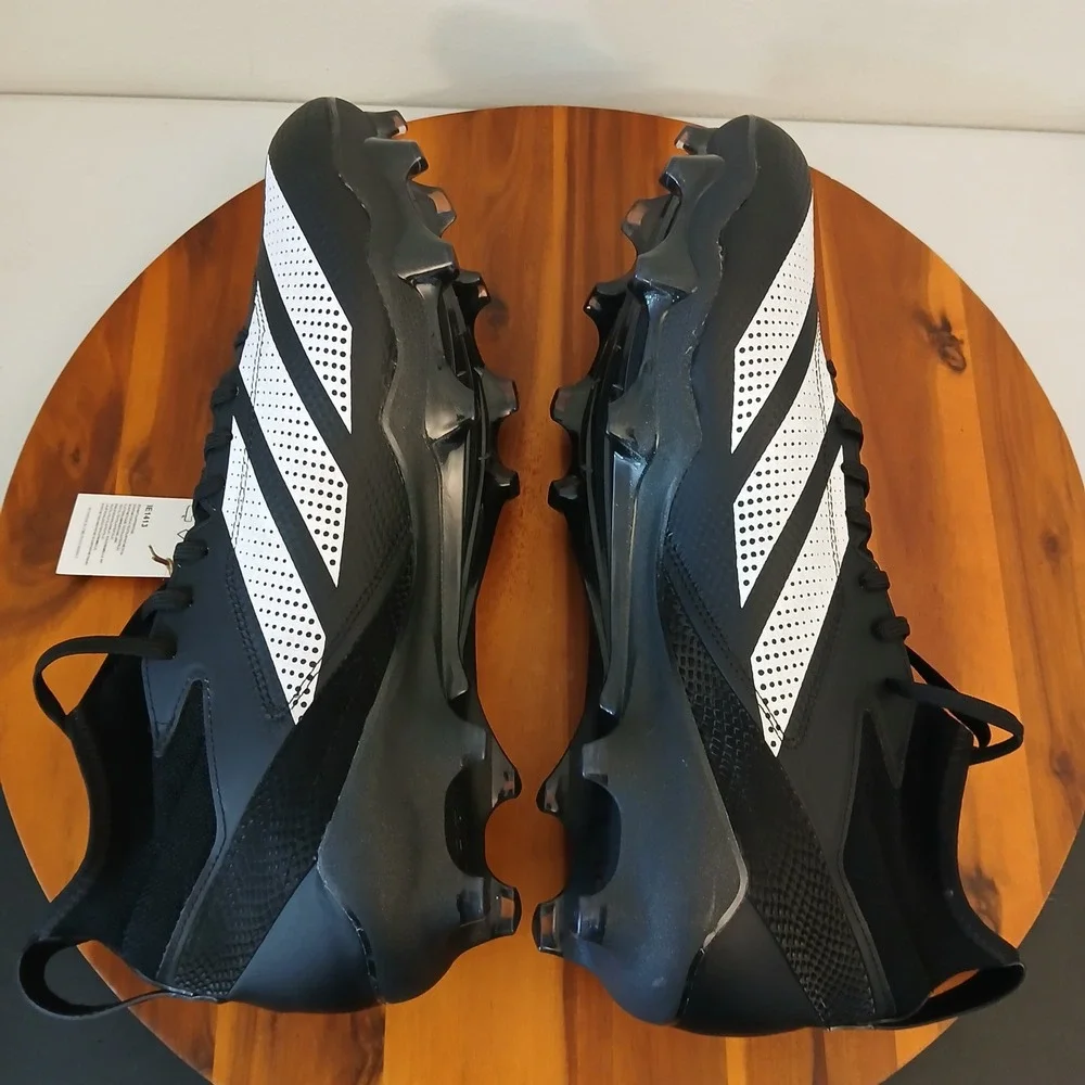 Adidas Adizero Impact Football Cleats Mens 15 Core‎ Black White Mid Top IE1413